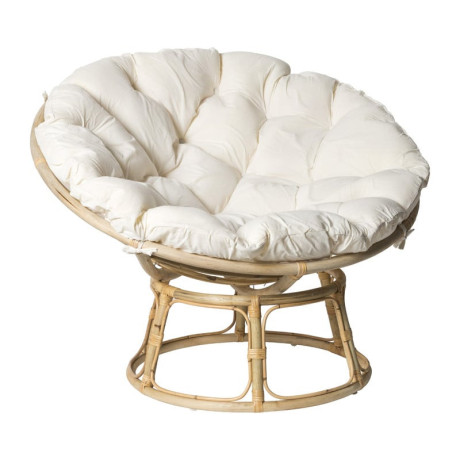 Rotan loungestoel Papasan - naturel - ø100x84 cm