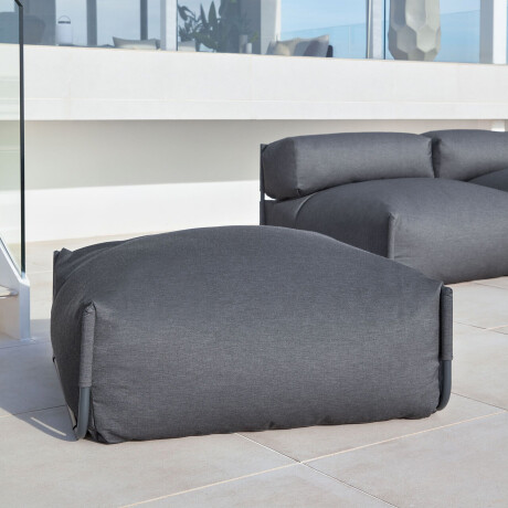 Kave Home Modulaire Outdoor Bank 'Square' Poef, kleur Donkergrijs