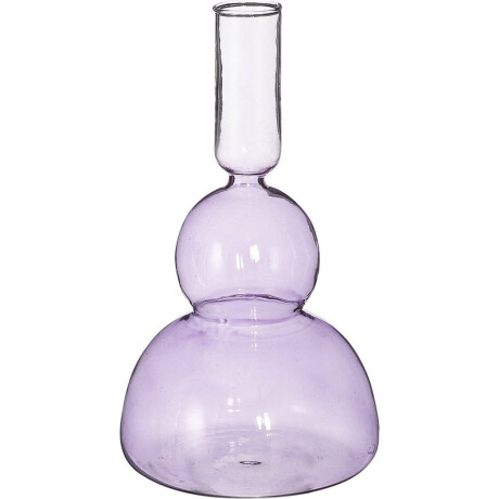 MICA DECORATIONS NISA SINGLE FLOWER VAAS GLAS PAARS - H19,5XD11CM