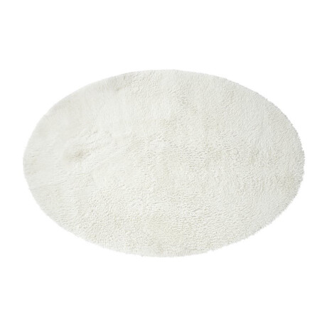 Vloerkleed fluffy ovaal - wit - 120x180 cm
