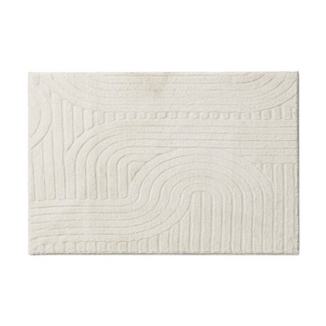 Vloerkleed wave - wit - 60x90 cm