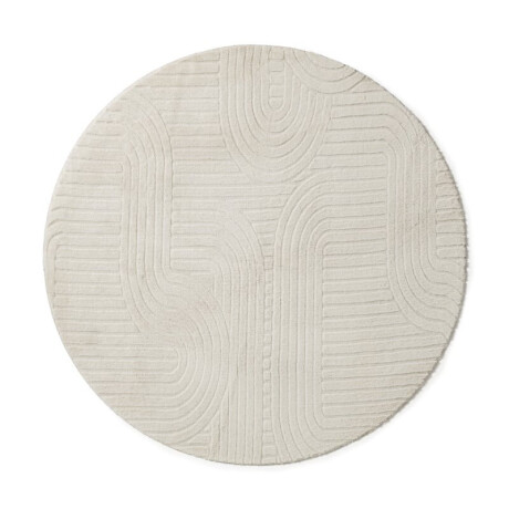 Vloerkleed wave - wit - ø120 cm