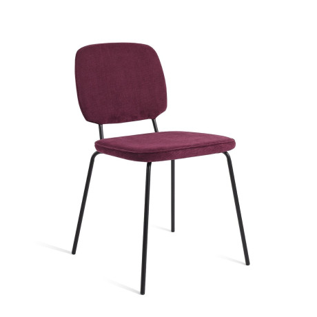 Urban Lifestyle Eetkamerstoel 'Vender' Rib, kleur Rood