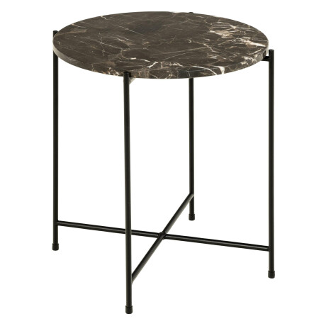 Bendt Bijzettafel 'Carolien' Bruin Marmer, Ø42cm