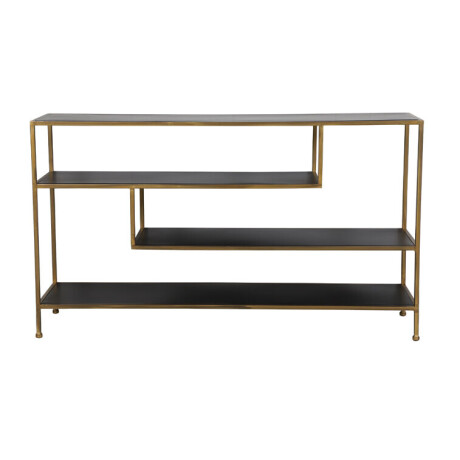 Light & Living Sidetable 'Ylaya' open, mat zwart-goud