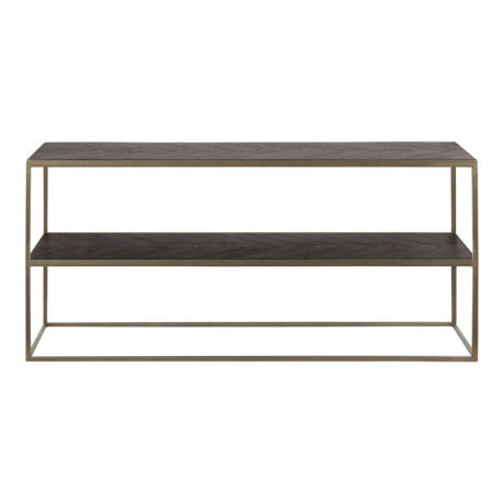 Light & Living Sidetable 'Chisa' 150cm, kleur Zwart/Antiek Brons