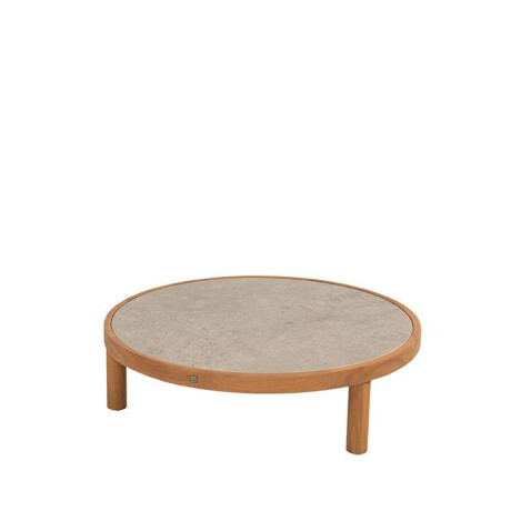 4 Seasons Outdoor Bijzettafel Finn Keramiek Teak Ø85 x 25 cm