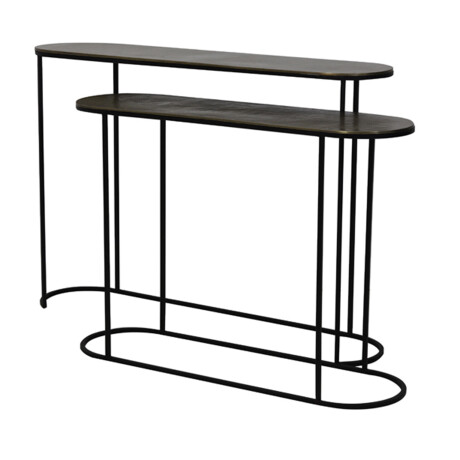 Light & Living Sidetable 'Bocov' Set van 2 stuks, kleur Antiek Brons