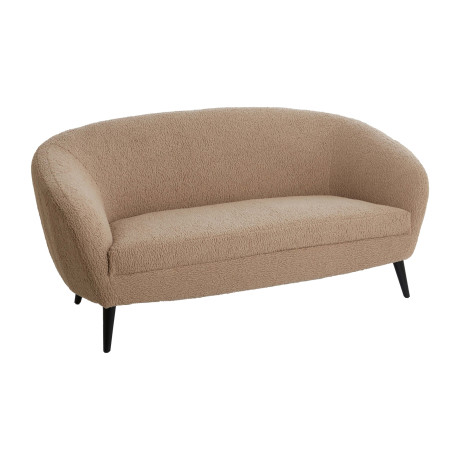 Light & Living 2-zits Bank 'Almond' Teddy, kleur Zand