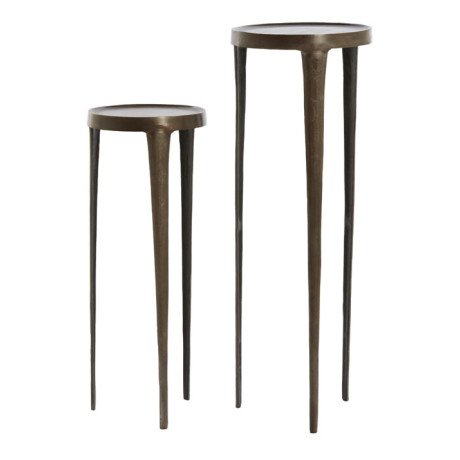 Light & Living Zuil 'Tobias' Set van 2 stuks, kleur Donkerbruin