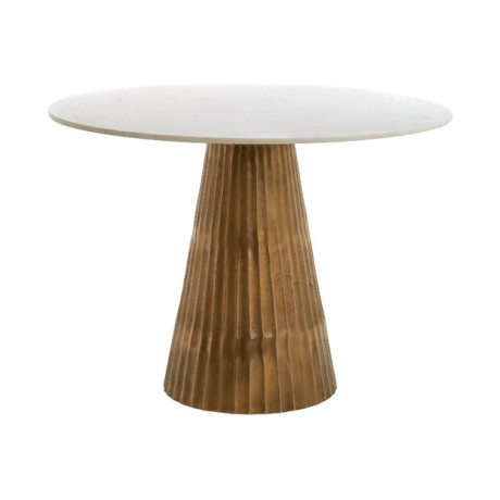 Light & Living Ronde Eettafel 'Leyda' Wit Marmer, Ø100cm