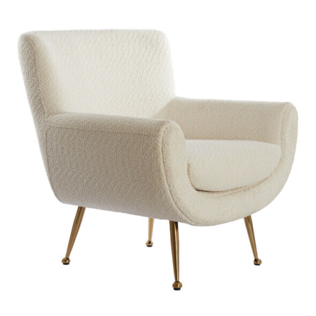 Light & Living Fauteuil 'Vinstra' Bouclé, kleur Wit