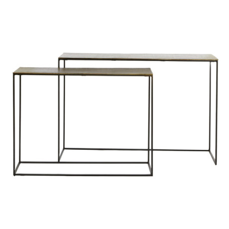 Light & Living Sidetable 'Zayn' Set van 2 stuks, kleur Antiek Brons