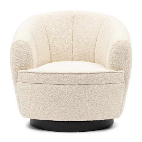 Rivièra Maison Draaibare Fauteuil 'The Countess' Bouclé, kleur White Sand