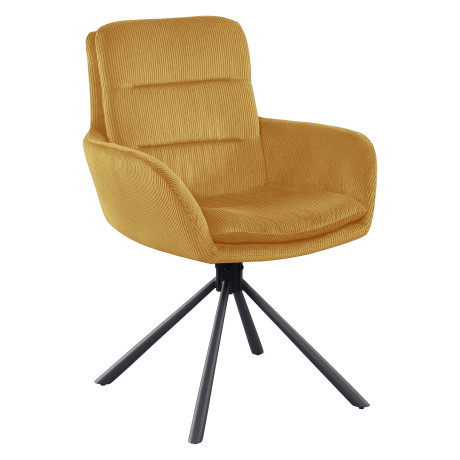 Artistiq Draaibare Eetkamerstoel 'Lashon' Rib, kleur Goud