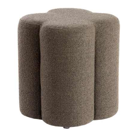 Light & Living Poef 'Nalani' Bouclé, kleur Donkerbruin