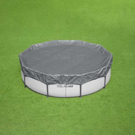 Bestway Zwembadcover 1 Ø3,05 m Rond Polyester Grijs for