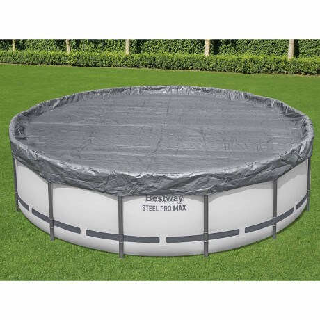Bestway Zwembadcover Ø3,05 m Rond Polyester Grijs