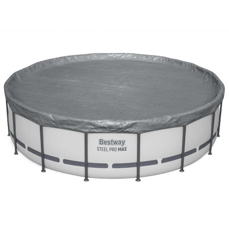 Bestway Zwembadcover Ø6,71 m Rond Polyester Grijs