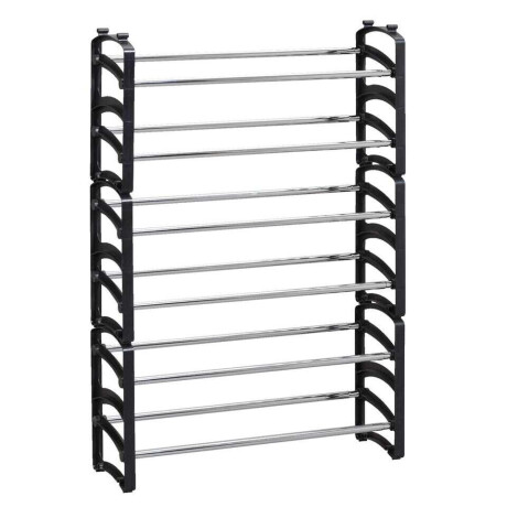 Leen Bakker - Schoenenrek Verstelbaar/stapelbaar - 62-115x18x33 Cm - Metaal - Zwart