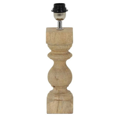 Light & Living Tafellamp 'Cumani' Mangohout, 36cm, kleur Naturel (excl. kap)