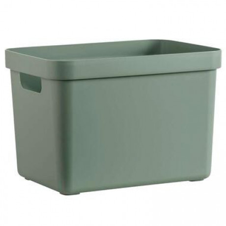 Sigma home box 18 liter - donkergroen - 35,2x25,3x24,3 cm - Leen Bakker