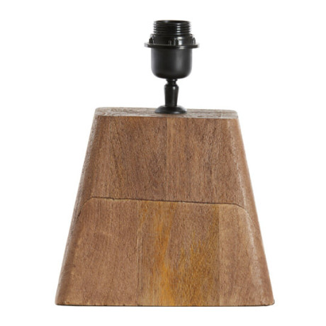 Light & Living Tafellamp 'Kardan' Hout, 19cm hoog, kleur Bruin (excl. kap)