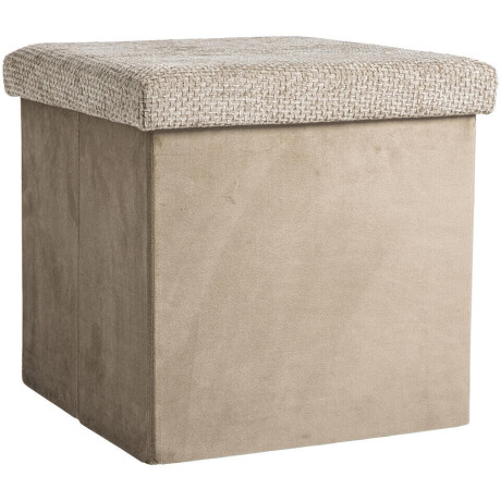 Leen Bakker - Opbergbox Opvouwbaar - 38x38x38 Cm - Polyester/MDF - Bruin