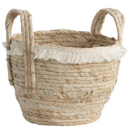 Leen Bakker - Mand Pablo S - Naturel - Stro - 27xØ24 Cm - Zeegras - Bruin