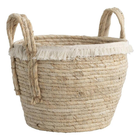 Leen Bakker - Mand Pablo M - Naturel - Stro - 29,5xØ30 Cm - Zeegras - Bruin - B29.5 Cm