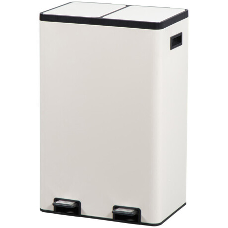 Leen Bakker - Pedaalemmer Duo - 60L - Metaal - Beige - 35.7x46.9x71.5 Cm