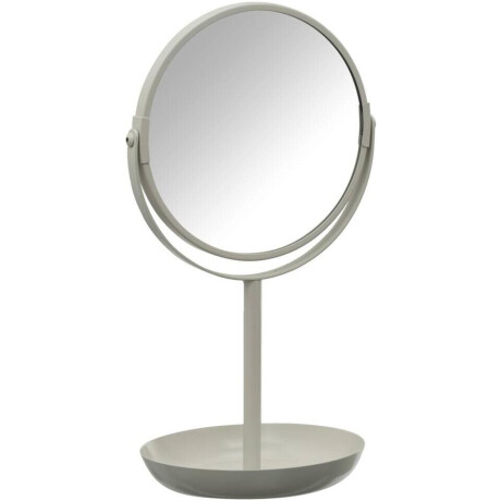 Leen Bakker - Badkamerspiegel - 33x18x15 Cm - Metaal/Glas - Taupe