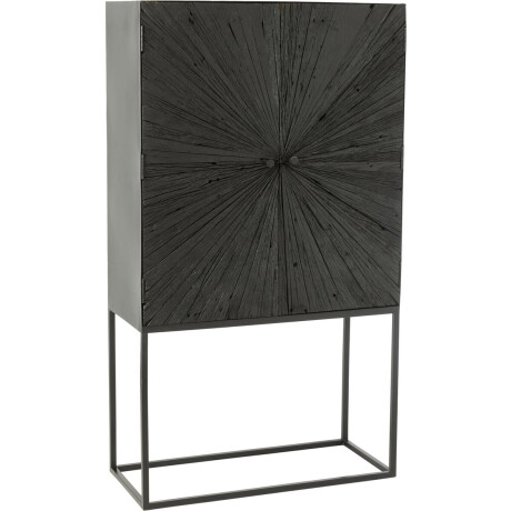 J-Line barkast Shanil - hout/ijzer - zwart