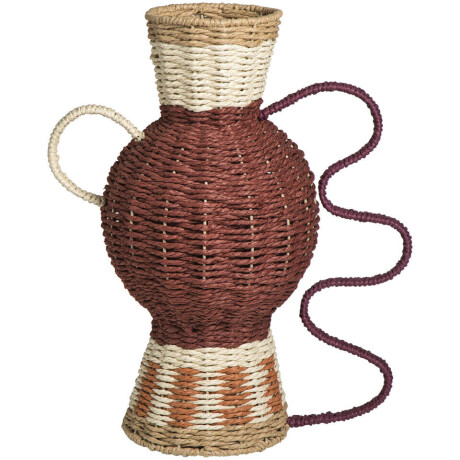 Leen Bakker - Vaas Fes - Metaal - 41x34,5x21 Cm - Metaal/Papier - Multikleur