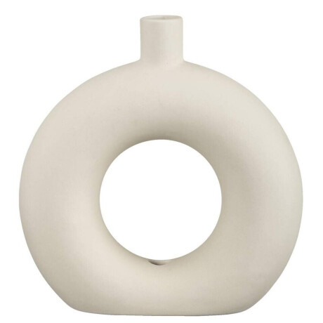 Leen Bakker - Vaas Lotus - Off-white - 22x20x6 Cm - Keramiek - Wit#Crème