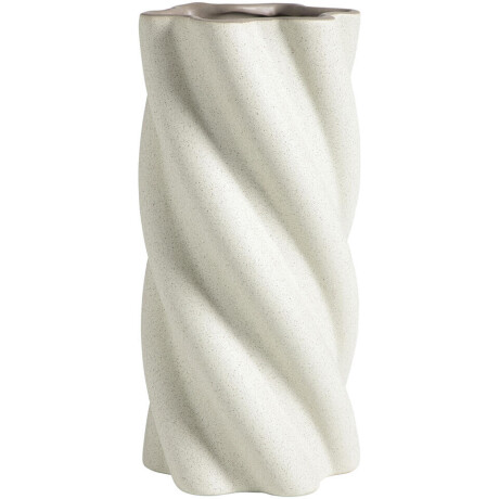 Leen Bakker - Vaas Twist - Off-white - 29,8xØ14,2 Cm - Keramiek - Crème - H29.8 Cm