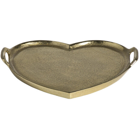 Leen Bakker - Dienblad Hart Goudkleur - 30x33 Cm - Aluminium - Goudkleurig
