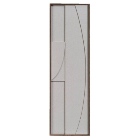 Leen Bakker - Wanddecoratie Abstract - Off-white - 115x35 Cm - MDF - Wit