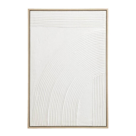 Leen Bakker - Schilderij 3D Art - /hout - 90x60 Cm - Canvas - Wit