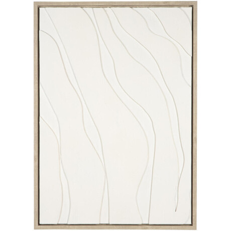 15% korting - Leen Bakker - Schilderij Organic Off-white - 70x50 Cm - MDF - Bruin#Crème#Wit - 3.8x50x70 Cm