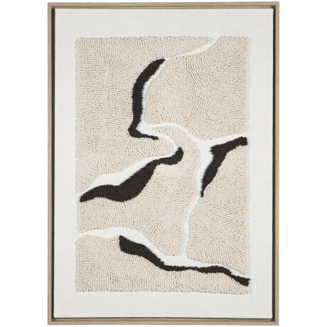 Leen Bakker - Schilderij Noé Beige - 70x50 Cm - MDF - Crème#Beige#Wit - 3x50x70 Cm