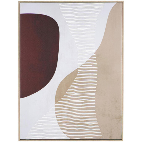 Leen Bakker - Schilderij Noah Rood - 60x45 Cm - MDF - Crème#Beige#Rood#Wit#Roze - 2.5x45x60 Cm