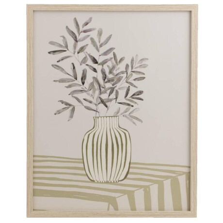 Leen Bakker - Poster Olive - 40x50 Cm - MDF/Glas - Beige#Crème#Wit