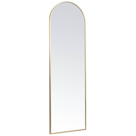 Leen Bakker - Passpiegel Arch - Aluminium - 145x45 Cm - Metaal/Glas - Goudkleurig