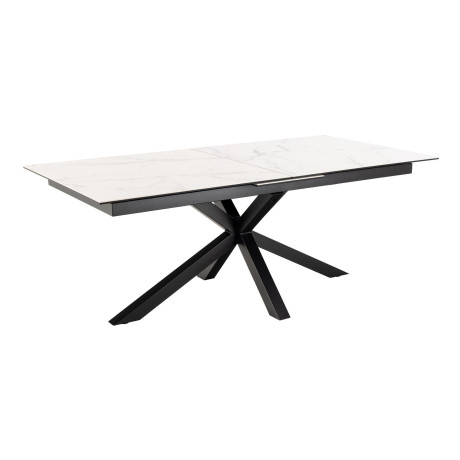 Bendt Uitschuifbare Eettafel 'Line' Keramiek, 200/240 x 100cm, kleur Wit