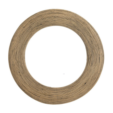Light & Living Ronde Spiegel 'Piedre' Rotan, 70cm, kleur Bruin