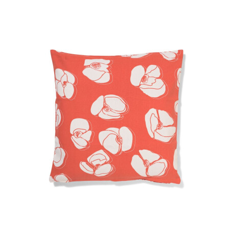 HEMA HEMA Kussenhoes 50x50cm Katoen Bloemen Rood (rood)