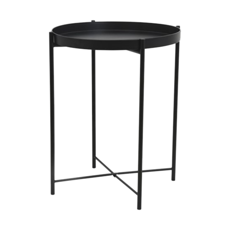 Susan metalen bijzettafel zwart - Ø 38 cm