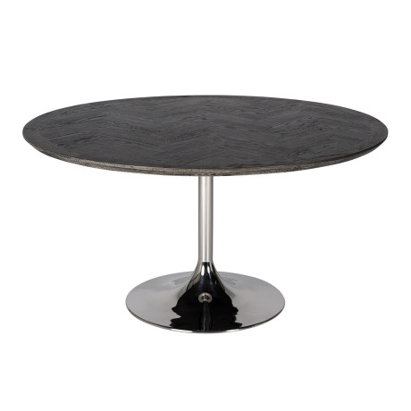 Richmond Ronde Eettafel 'Blackbone' Silver, Ø140cm, kleur Zilver