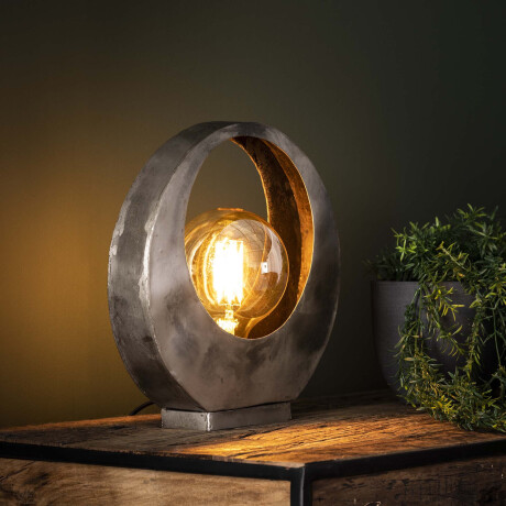 Tafellamp 'Kari' Full Moon, kleur Oud Zilver